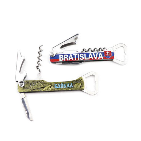 Custom Logo Souvenir 4 Function Corkscrew Beer Bottle Opener Wine Opener