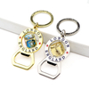 Manufacture Custom Logo Aruba Cities Island Souvenir Keychain 3D Spinning Bottle Opener Keyring