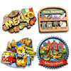 Customised Design Norway Souvenir Wooden Fridge Magnet Double Layer 3D MDF Refrigerator Magnet