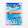 Customized Logo Iceland Aurora Souvenir Flowing Sand Fridge Magnet Acrylic Liquid Quicksand Magnet