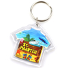 Wholesale Custom Logo Tourist Souvenir T-shirt Shaped Transparent Acrylic Keychains for Photo