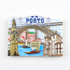 Customised Made Portugal Porto Souvenirs 3d Poly Resin Ref Fridge Magnet