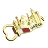 Custom Your Design Logo Zinc Alloy Metal Qatar Souvenir Fridge Magnet Bottle Opener