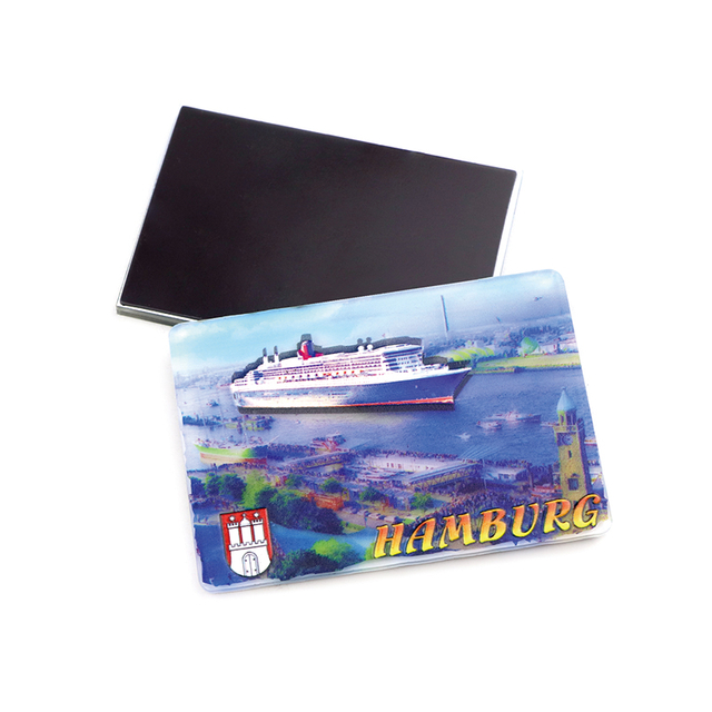 Custom Design Logo Countries Tourist Souvenir 3D Rectangular Acrylic Ref Fridge Magnet