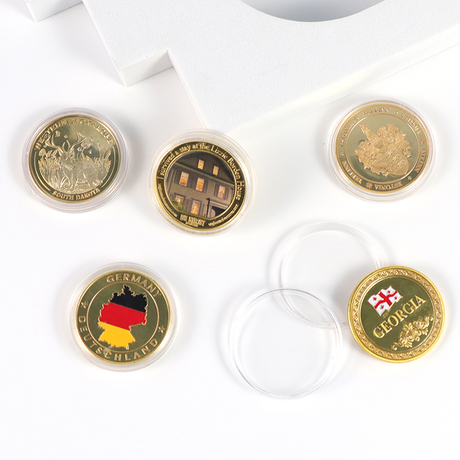 Factory Custom Logo 3D Metal Enamel Gold Silver Metal Souvenir Challenge Coin