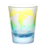 Custom Logo Sandblast Shot Glass Beach Island Countries Souvenir Shot Glasses