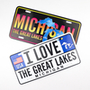 Custom Logo Embossed 3d Beach Miami Florida Tourist Souvenir Decor Metal Car License Plate