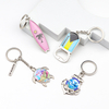 Custom Logo Design Beach Keychain Island Souvenir Enamel Metal Key Chain for Gift Shops Wholesalers