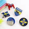 Custom Design Sweden Souvenir Enamel Epoxy Metal Lapel Pin Badge
