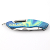 Customized UV Printing Logo Souvenir Multi Tool Function Pocket Folding Knife Keychain