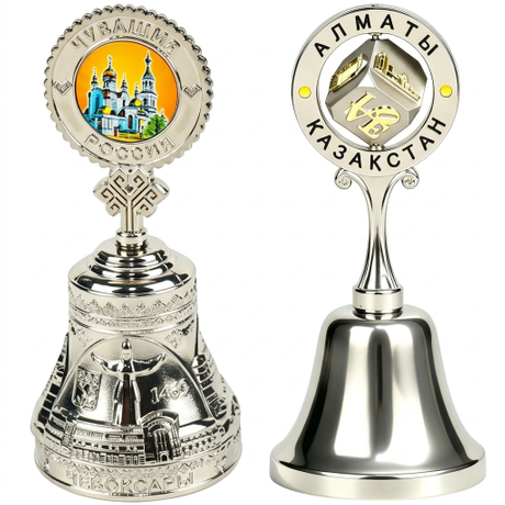 Factory Supplier Custom Logo Metal Russia Souvenir Bell for Souvenir Shop Wholesaler