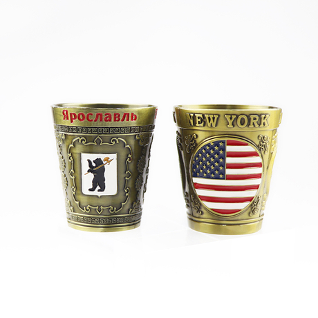 Personalized Logo Creative Design Products Cities New York Souvenir Metal Custom Shot Glass