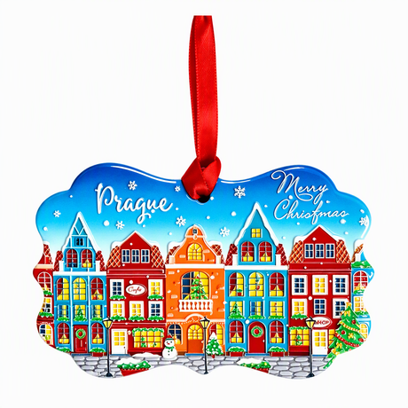 Customized Ceramic Christmas Ornament Souvenir Xmas Tree Pendant Hanging Decoration for UV Printing
