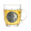 Manufacturer Customized Logo Souvenir Mini Glass Cup Beer Mug with Handle