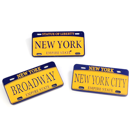 Custom Design Embossed Tourist Souvenir Decorative Car License Plate Fridge Magnet