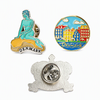 Wholesale Custom Shape Denmark Souvenir Metal Brooch Enamel Hat Clothes Lapel Pin Badge