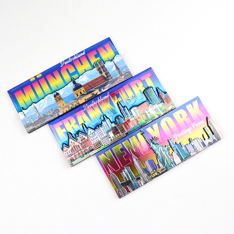 Custom Made Tourist Souvenir 3D 2 Layer MDF Wooden Refrigerator Magnet for Fridge