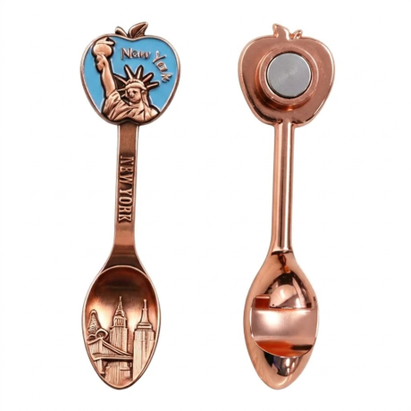 Custom Zinc Alloy Metal Multifunction Tourist Souvenir Spoon Fridge Magnet with Beer Opener