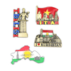 Wholesale Custom Design 3D Metal Vietnam Georgia Kurdistan Tourist Souvenir Fridge Magnet