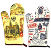 Custom Printing Logo Souvenir Cotton Heat-resistant Kitchen Microwave Oven Gloves Mitts