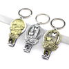 Wholesale Custom Logo 3 Function Nail Clipper Travel Souvenir Nail Cutter with Opener Keychain