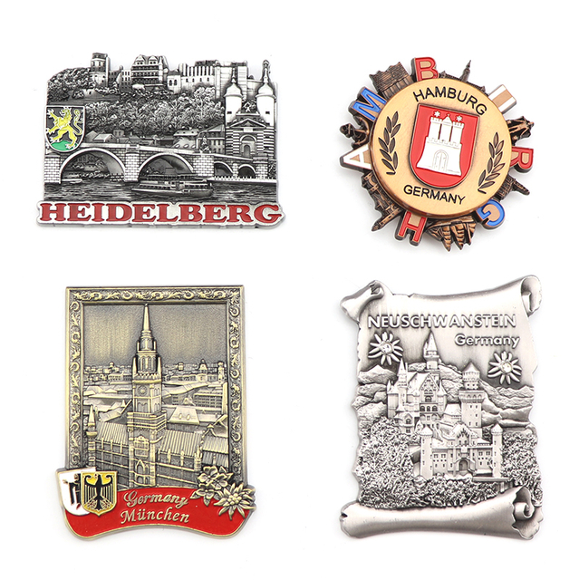 Custom Design Germany Travel Souvenir 3D Metal Refrigerator Fridge Magnet