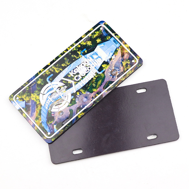 Custom Logo Embossed 3d Metal Souvenir Decorative Aluminum Car License Plate Fridge Magnet