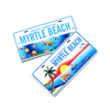 Customized Embossed Beach Souvenir Metal 3d Aluminum Car License Plate Fridge Magnet