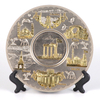 Custom Logo Engraved Gold Plated Zinc Alloy Metal 3D Commemorative Souvenir Plate