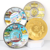 Custom Logo Foil Printed Gold Metal Crafts Decorative Tourist Souvenir Plate