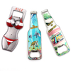 Custom Logo Foil Printed Bottle Shaped Metal Souvenir 3D Beer Bottle Opener Fridge Magnet