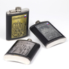 Wholesale Custom Logo Stainless Steel 6oz Whiskey Metal Souvenir Hip Flask