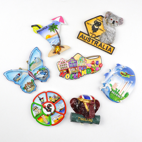 Custom Design Landmark Countries City Tourist Souvenir 3D Resin Fridge Magnet for Your Local Market