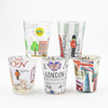 Personalized Customised Logo Printed Decal London Souvenir Wine Mini Glass Shot Glasses