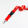 Custom Printing Logo Souvenir Gift Neck Straps Polyester Lanyard with Plastic Buckle