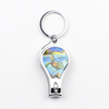 Customized Logo Epoxy Tourist Souvenir Opener Function Nail Cutter Clipper Keychain