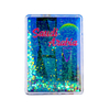 Custom Printed Logo Liquid Glitter Sand Refrigerator Magnet Saudi Arabia Souvenirs Quicksand Acrylic Fridge Magnets