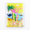 Customize Logo Liquid Sand Glitter Fridge Magnet Beach Island Souvenir Acrylic Refrigerator Magnet