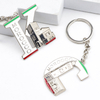 Customised Design Morocco Souvenir Alphabet Letter Keychain Initial Metal Key Chain