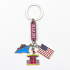 Customized Zinc Alloy Country City Tourist Souvenir Enamel Keychain Keyrings Metal Key Charms
