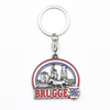 Custom Design Zinc Alloy Belgium Brussels Souvenir Gifts Keyring Metal Keychain