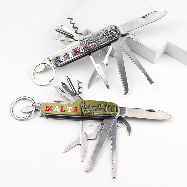 Personalized Mini Pocket Knife Souvenir Custom Logo Multi Tool Purpose Utility Knives Keychain