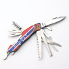 Customized UV Printing Logo Souvenir Multi Tool Function Pocket Folding Knife Keychain