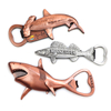 Customized Logo Die Cast Souvenir Fish Shape Zinc Alloy Metal Beer Bottle Opener Magnet