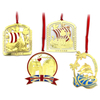 Custom Christmas Ornament Gold Sliver Brass Home Tree Xmas Hanging Decoration for Gift