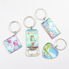 Custom Printing Logo Puerto Rico Tourist Beach Souvenir Epoxy Keychain Metal Key Chain