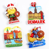 Manufacturer Custom Design Norse Viking Copenhagen Denmark Souvenir 3D Resin Fridge Magnet