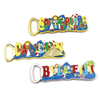 Customized Design Cancun Island Souvenir Beach Sea Enamel Metal Beer Bottle Opener Magnet