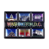 Customized Design Washington D.C. Souvenir Wooden Magnet Epoxy Foil MDF Wood Fridge Magnet