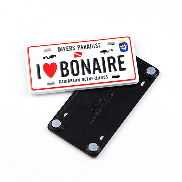Customised Made Bonaire Souvenir Metal Car License Plate Fridge Magnet for Gift Shop